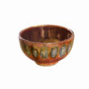 Hand-Painted Decorative Pottery Bowl - Viana Gradient Brown Design