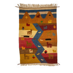 Tetis Animal Motif Kilim Rug – Traditional Handwoven Persian Wool
