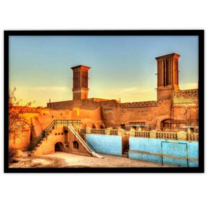 Persian Backlit PVC Print with Frame – Yazd City Wall Art
