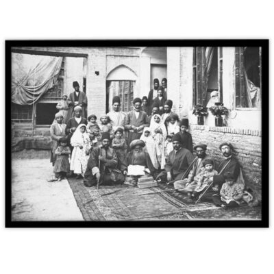 Qajar Ghajarieh Backlit Print Wall Panel – Persian Historical Art