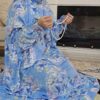 Islamic Namaz Chador with Sleeves for Women Ideal for Praying - Floral Pattern Angela