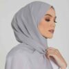 Light Gray Chiffon Shayla Hijab for Women
