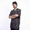 Men's Black Medical Scrub Top & Cap Set – Sleek & Professional