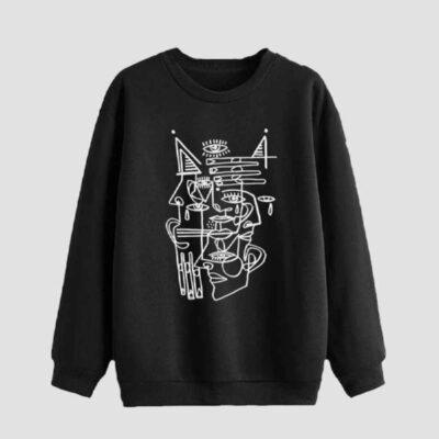 Men's Crew Neck Sweatshirt with Minimal Design for Casual and Everyday Wear Model Nima