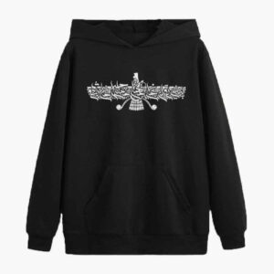 Men’s Persian Style Black Hoodie Model Cyrus