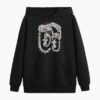 Men's Black long Sleeve Hoodie Model Shahab