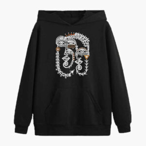 Men’s Black long Sleeve Hoodie Model Shahab