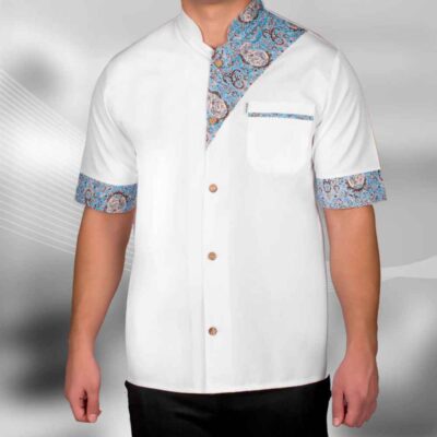 Modern Men's Short Sleeve Chef Jacket – Comfortable Professional Restaurant Kitchen Coat