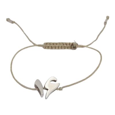 Minimalist Persian Cord Bracelet with Silver Sixteen Design – Persian Jewelry
