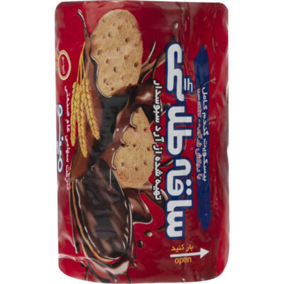 Minoo Iranian Saghe Talaie Chocolate Digestive Biscuits, Crisp & Sweet, 200 g (4-Pack)
