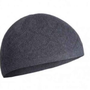 Gray Turkish Kufi Taqiyah – Traditional Muslim Headwear Hat