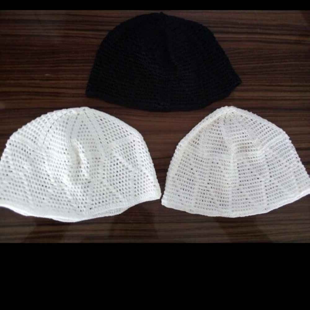 Crochet Turkish Kufi Taqiyah – Traditional Muslim Cotton Hat