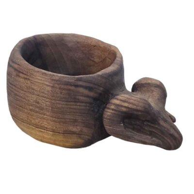 Rustic Wooden Cup - Handcrafted Camping Cup Model Buffalo