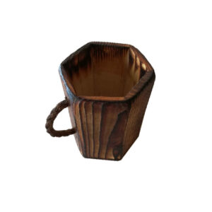 Rustic Wooden Cup – Handcrafted Camping Cup Model Sofia