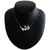 Persian Silver Necklace with Minimalist Calligraphy Iran