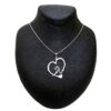 Persian Silver Necklace with Minimalist Calligraphy Madar