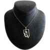Persian Silver Necklace with Minimalist Calligraphy Poem
