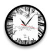 Persian Print Desk Clock Round with Calligraphy Yar