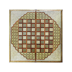 Persian Inlaid Wooden Marquetry Chess Board Model Saltanat