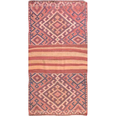 Second Hand Heris Geometric Kilim Rug - Azerbaijan Handwoven Wool
