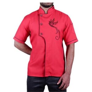 Embroidered Short Sleeve Chef’s Jacket