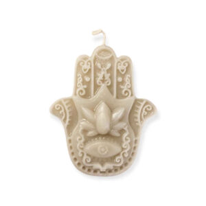 Islamic Small Fatima Hand Candle – Hamsa Design