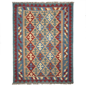 Firuzabad Yavar Geometric Kilim Rug – Authentic Handwoven Persian Wool