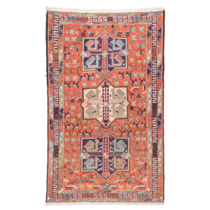 Yellow Fars Qashqai Geometric Kilim Rug – Handwoven Persian Wool