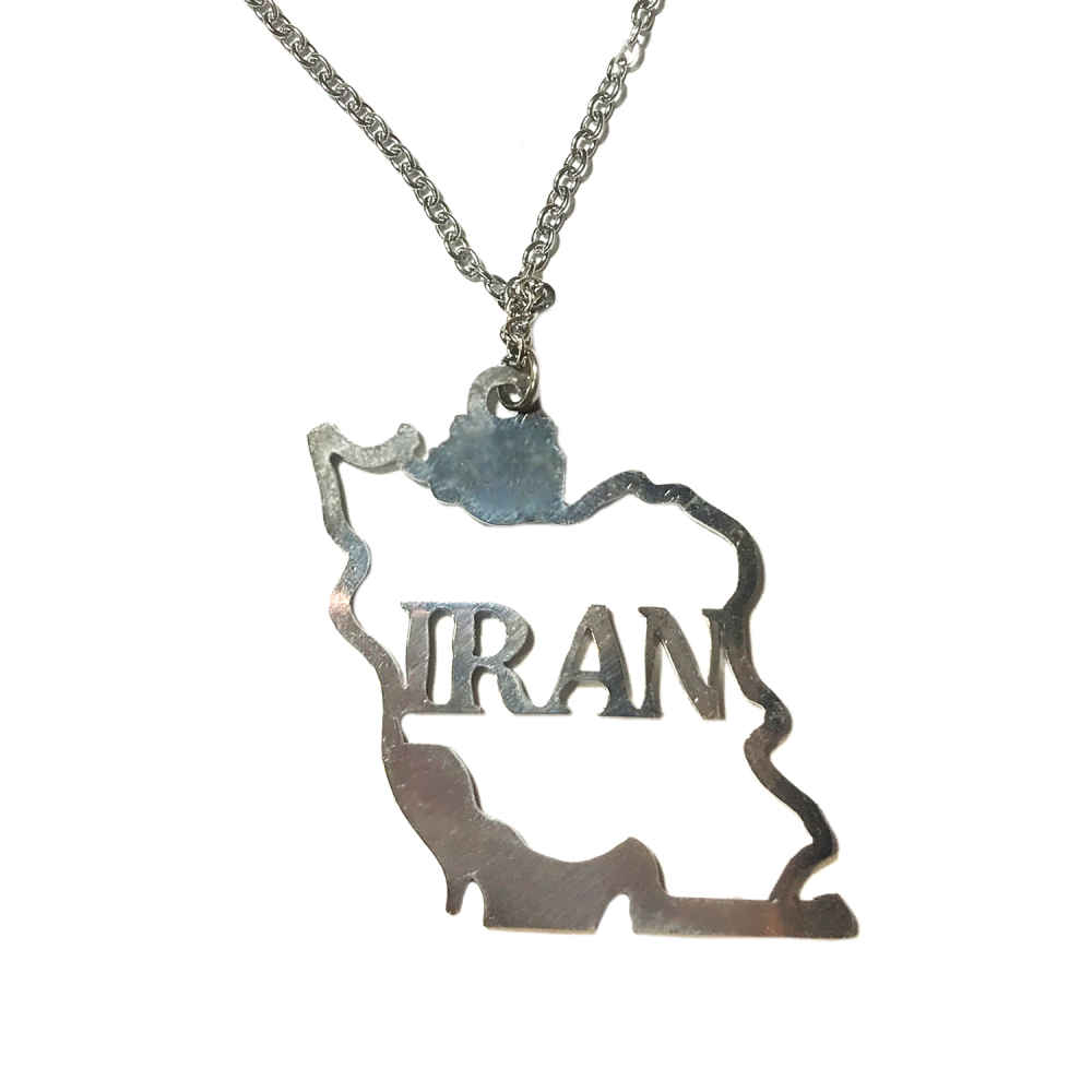 Minimalist Necklace with the Design Iran’s Map