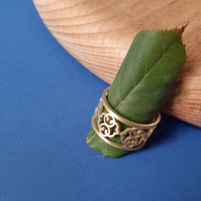 Silver Coated Filigree Band Ring for Women – Sanam Eslimi Design, Bohemian Style
