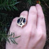 Silver Signet Ring for Women with Persian Baran Calligraphy