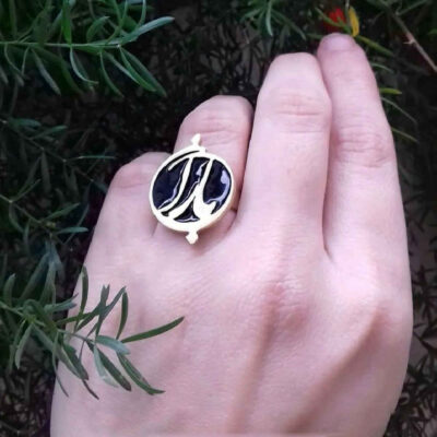 Persian Silver Signet Ring for Women – Baran Farsi Calligraphy, Heritage Design