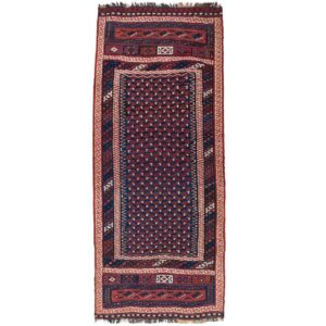 Ghashghaei Geometric Kilim Runner – Vintage Handwoven Persian Wool