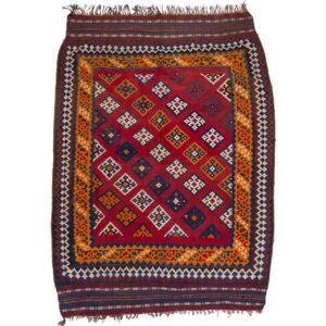 Striped Kilim Rug from Khorasan – Genuine Handwoven Persian Wool