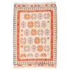 Pink Vintage Qashqai Kilim Rug - Handwoven Fars Wool Geometric
