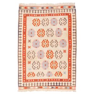 Pink Vintage Qashqai Kilim Rug – Handwoven Fars Wool Geometric