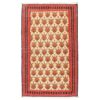 Vintage Peach Qashqai Kilim Rug - Handwoven Sanandaj Wool Floral