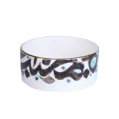 Handmade Decorative White Pottery Bowl Model Neveshte