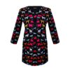 Women's Black Vet Scrub Top – Chic & Practical