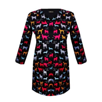 Modern Women's Black Veterinary Scrub Top – Stylish Professional Veterinary Medical Uniform
