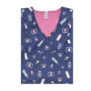 Women's Blue Medical Scrub Top – Vibrant & Functional