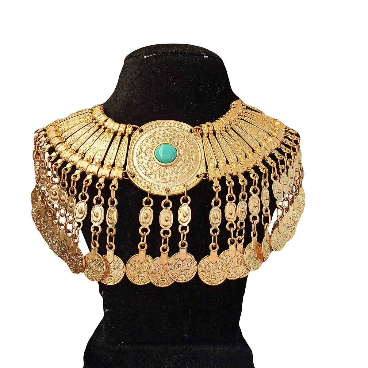 Women’s Choker Necklace Model Ottoman Coin