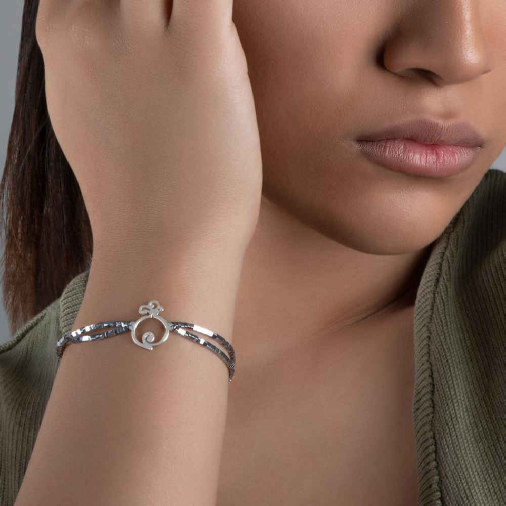 Persian Silver Beaded Bracelet for Women – Anar Model