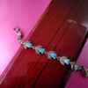 Silver Bracelet with Turquoise Gemstone for Women Lale