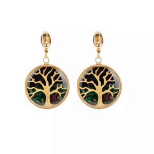 Persian Earrings Gold Plated for Women Tree of Life