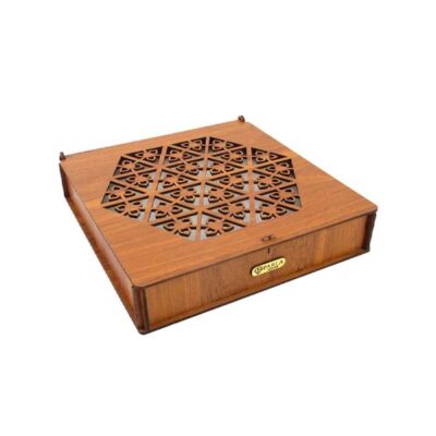 Handcrafted Wooden Jewelry Box with Geometric Design