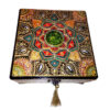 Handcrafted Wooden Jewelry Box with Leather Interior Design