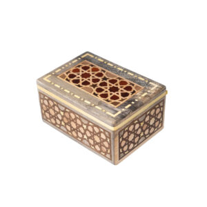 Handcrafted Wooden Jewelry Box with Marquetry Technique
