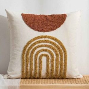 Punch Needle Cushion Cover – Embroidered Abstract Pattern Nila