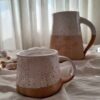 Set of Handcrafted Pottery Pitcher & Cups Taher